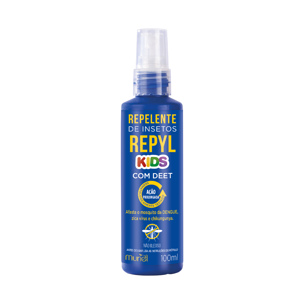 Repelente de Insetos Repyl Kids Spray contém DEET 100ml