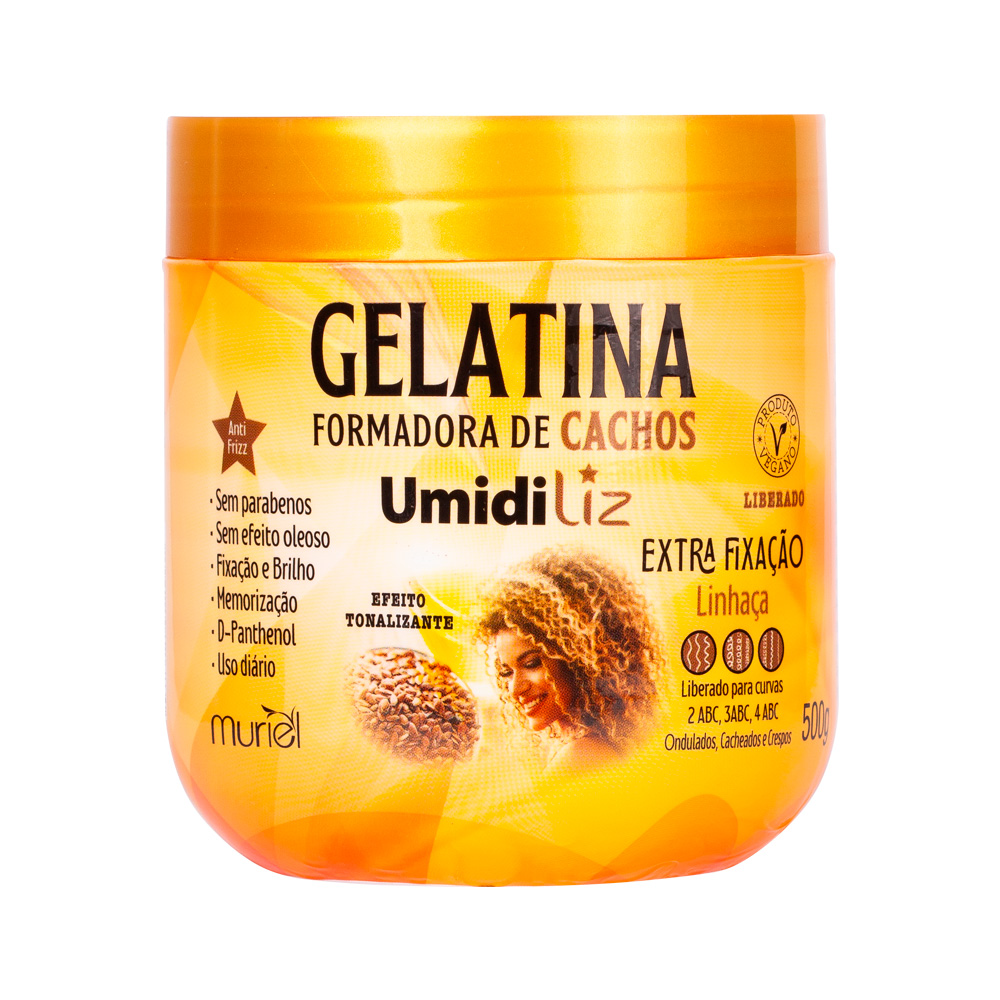 Gelatina Umidiliz Linhaça Extra Fixação Efeito Tonalizante 500g