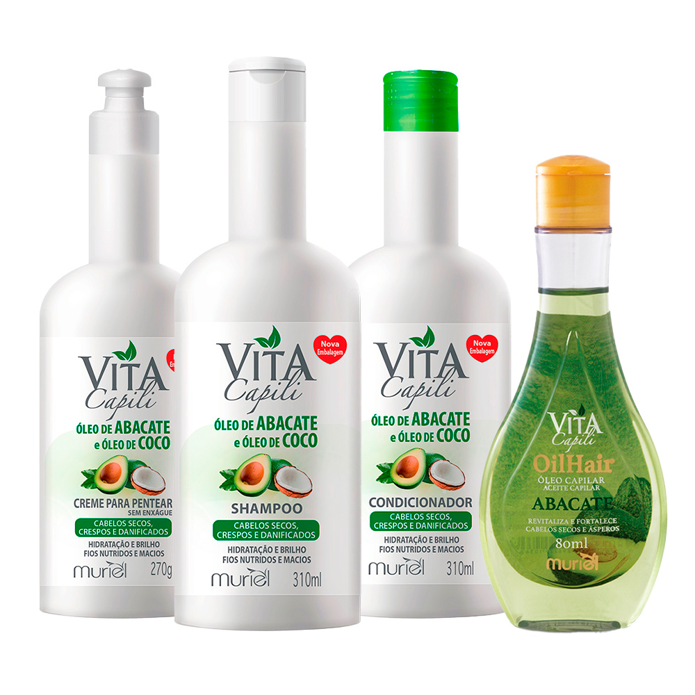 Muriel Kit Vita Capili – Abacate e Oleo de Coco com Oleo Mineral