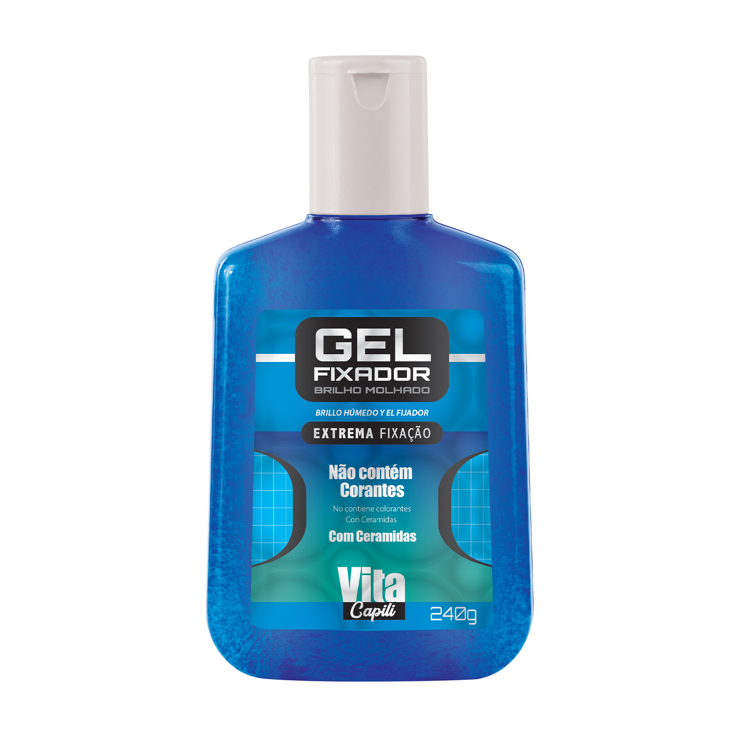 Vita capili gel fixador modelador classic blue frasco 240g