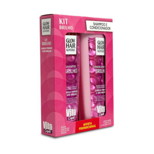 Kit Brilho Glow Hair Glicolic Vita Capili Shampoo 270ml + Condicionador 250ml